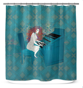 Vibrant wildflower wonders shower curtain, bringing a touch of nature into your bathroom decor.